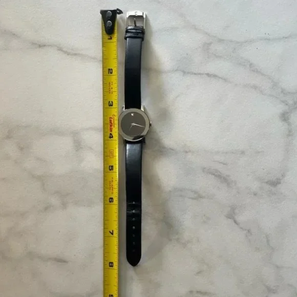 Auc Movado Museum sapphire crystal Ceramic steel, h20 Resistant Leather Watch - Picture 9 of 10